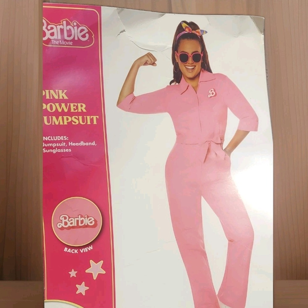 Barbie The Movie Pink Power Jumpsuit Adult Costume Adult Small *no Sunglasses*